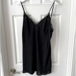 New Victoria Secret Black Lace Mini Slipdress